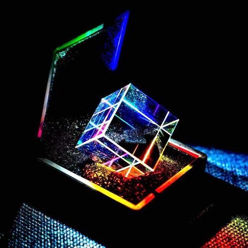 Generic Color-Mixing Prism Suncatcher – Cube Prism Glass Ornament; Creative Stress-Relief Gift - image 3