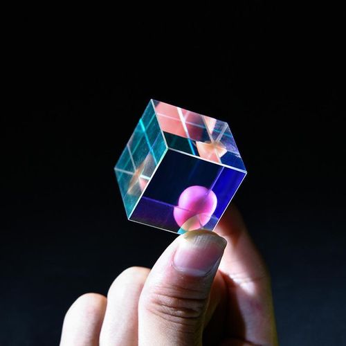 Generic Color-Mixing Prism Suncatcher – Cube Prism Glass Ornament; Creative Stress-Relief Gift - image 6