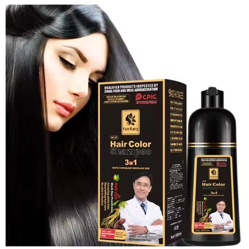 Generic 3 In 1 Permanent Black Hair Dye Shampoo Organic Hair Dye Black Color Dye Shampoo For Women Men Jumia Nigeria
