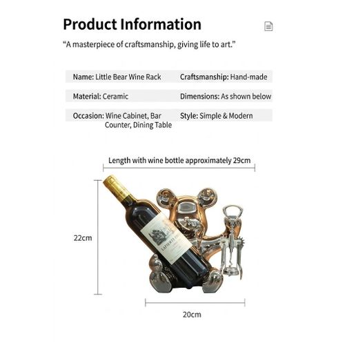product_image_name-Generic-Adorable & Modern Chrome-Plated Bear Wine Bottle Holder with Corkscrew Set-7