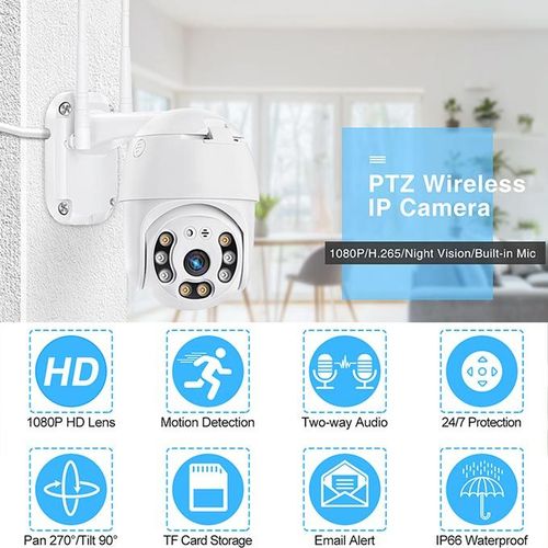 Generic 1080P Security Camera WIFI Outdoor PTZ Speed Dome Wireless IP ...