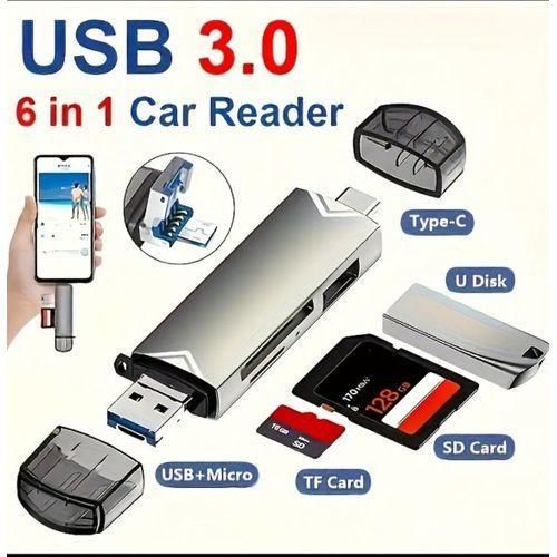product_image_name-Generic-6 in 1 OTG Card Reader Type-C Micro USB Portable SD Memory For Type-C, Android Phone Or PC - Flash Drive High-Speed 5Gbps Data Transfer, Type-C & Micro USB Interfaces - SD, TF, Micro SD Compatible, Portable Multi-Function Adapter.-2