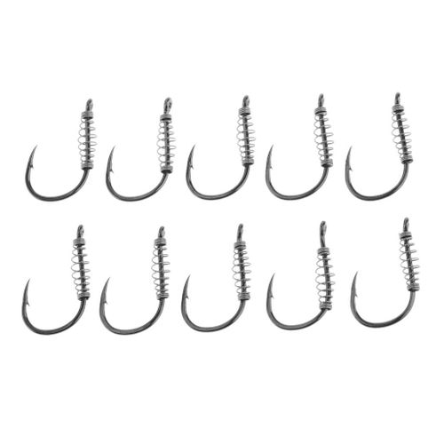 Buy 10pcs Heavy Duty Fishing Hooks Spring Barbed Design in Nigeria