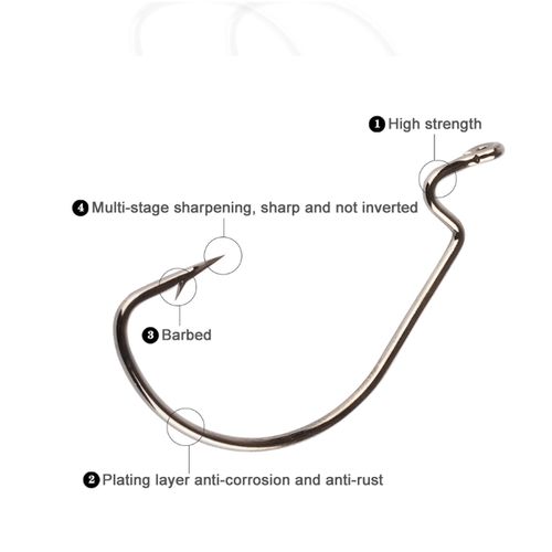 Generic Fanmaiguan 10pcs/ Lot 9 Style Sea Fishing Box Mustad Offset Hook  Carp Snap Fishing Big Hooks Tackles Fish Hook Sets