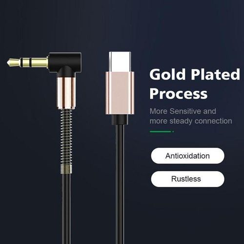 product_image_name-Generic-Type-C/USB-C To 3.5mm Male Elbow Spring Car Audio Adapter Cable, Cable Length: 1.5m(Analog Audio)-7