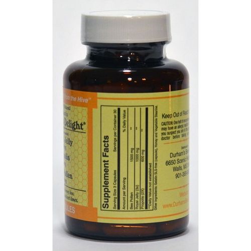 product_image_name-Durham's-Delight (Royal Jelly 1000mg, Propolis 600mg, Beepollen 1500mg) In 3 Daily Capsules 90 Caps-5