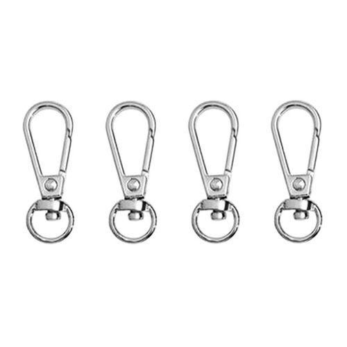 Generic 4pcs Stainless Steel Swivel Eye Snap Hook, Swivel Spring