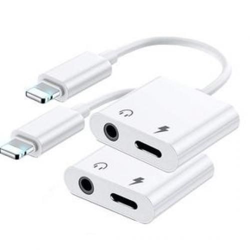 product_image_name-Generic-Lightning to 3.5mm Audio &Charging Adapter for iPhone (Dual Port)-2