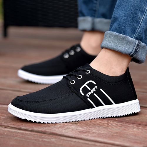 Men’s Lace Up Casual Shoes-Black – Nigeria Shopping