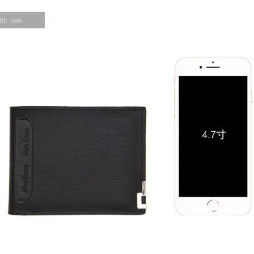 product_image_name-HUAHUA-HUAHUA New Men's Wallet Short And Portable Multifunctional Black-2