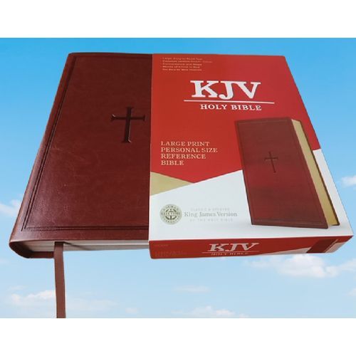 product_image_name-Holy Bible-KJV Large Print Personal Size Reference,Brown LeatherTouch,Cross-References & Imitation Leather-4