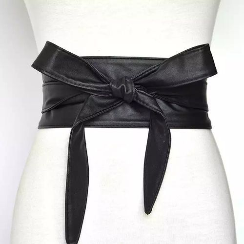 product_image_name-Fashion-Beautiful Wide Leather Waist Belt Black-1