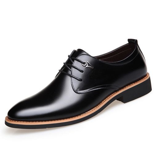 Generic Men's Leather Semi-Casual Lace-up Shoes - Black | Jumia Nigeria