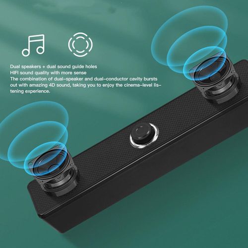 product_image_name-Generic-USB Powered Soundbar TV PC Portable Gaming Home Theater System-2