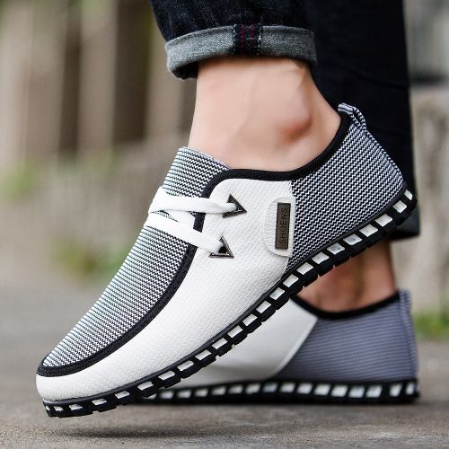 Fashion 2024 Men's Casual Shoes Business Shoes Leather Shoes-White ...