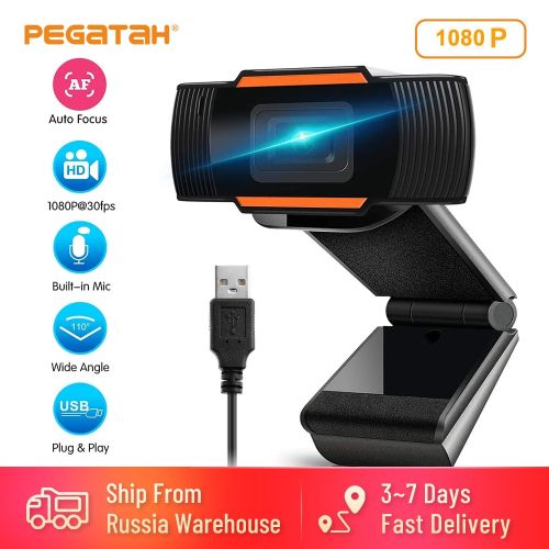 Full HD Computer Camera 1080P Webcam USB Web Cam Built-in Microphone for PC  Mac Laptop Desktop  Skype