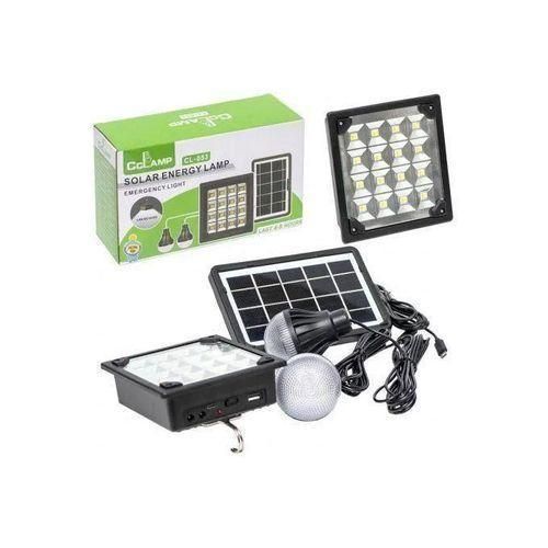 Generic Cclamp Solar Panel Energy Lamps / Emergency Lights with Bulbs & Power Bank - image 2