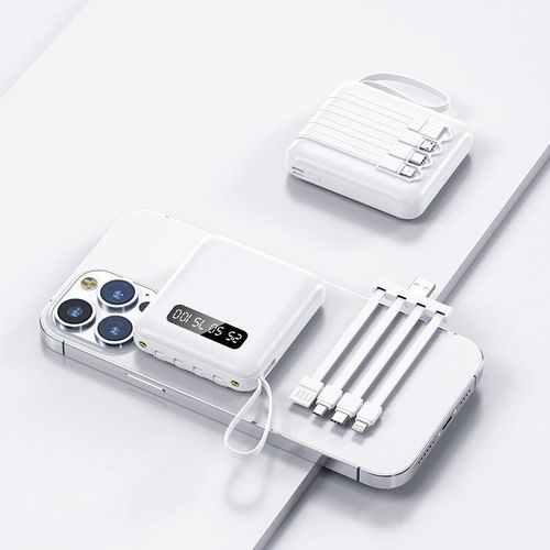 Generic 20000mAh Mini Fast-Charging Power Bank with Built-in Cable, Large Capacity - image 4