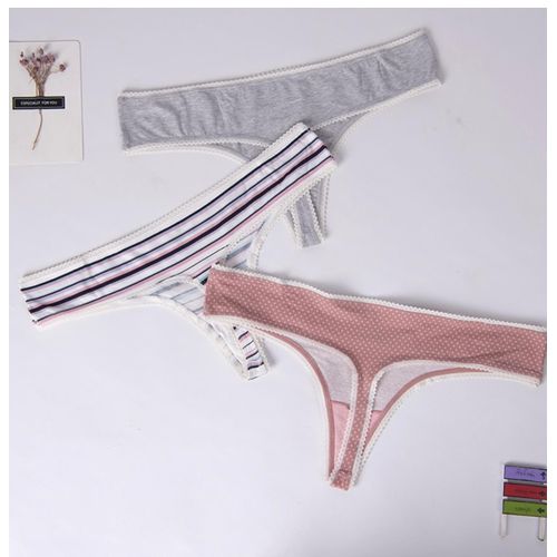 Fashion Beautiful Cotton thong pant 3 pieces Large