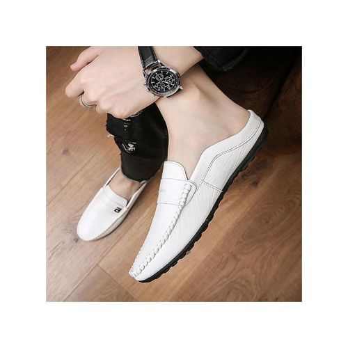 Fashion Mens Casual Half Shoes Party Footwear-Black Half Shoe For