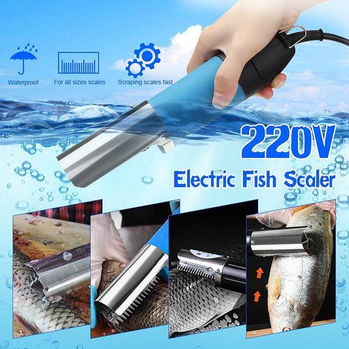 Generic 100W Waterproof Electric Fish Scale Scaler Remover Scraper Kni-fe  Cleaner Peeler