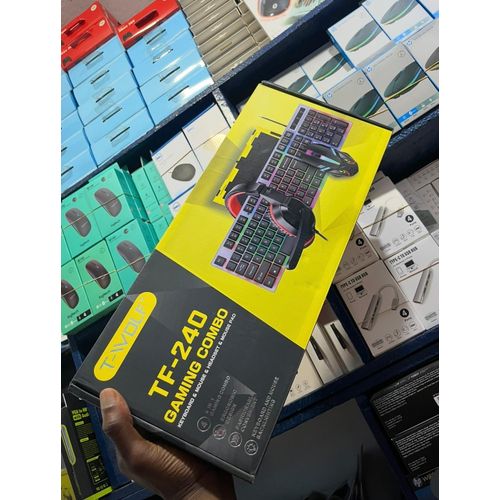 T-Wolf 4in1 TF-240 RGB GAMING COMBO KEYBOARD & MOUSE & HEADSET & MOUSE PAD