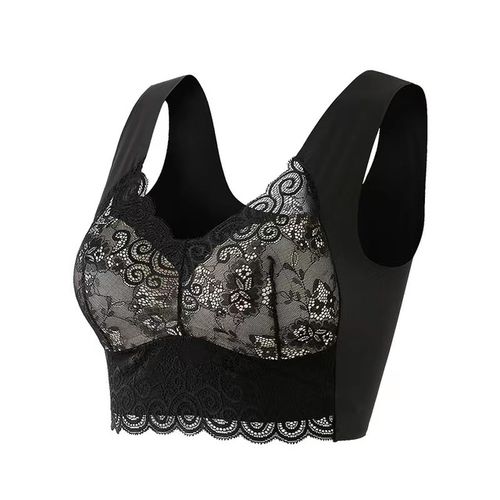 Non Steel Ring Nursing Bra With Open Lace Front And Anti Sagging