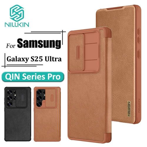 product_image_name-Nillkin-Flip Case Samsung Galaxy S25 Ultra brown -1
