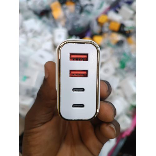 product_image_name-Generic-2 USB Ports and 2 Type C Ports Fast Charging Wall Charger, Adaptor-1