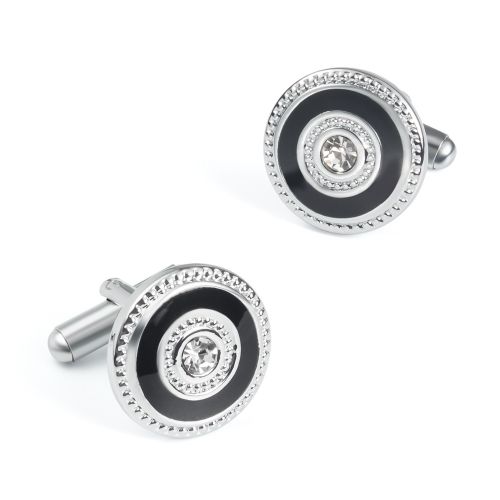 product_image_name-Generic-Quality Classic Silver Men's Cufflinks-1