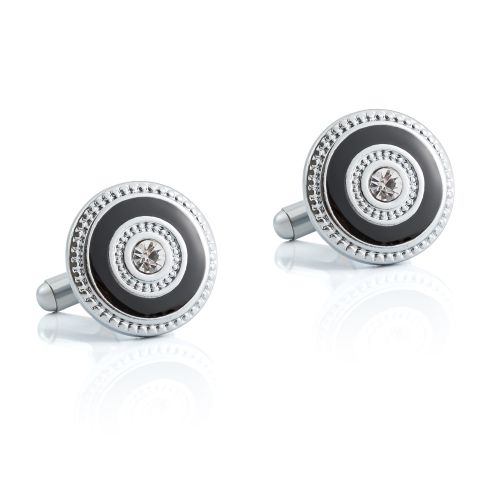 product_image_name-Generic-Quality Classic Silver Men's Cufflinks-3