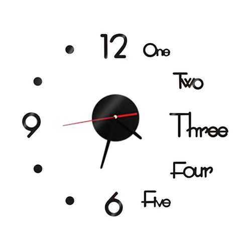 Generic 40cm 3D Letter/Number DIY Wall Clock Mirror Wall Stickers