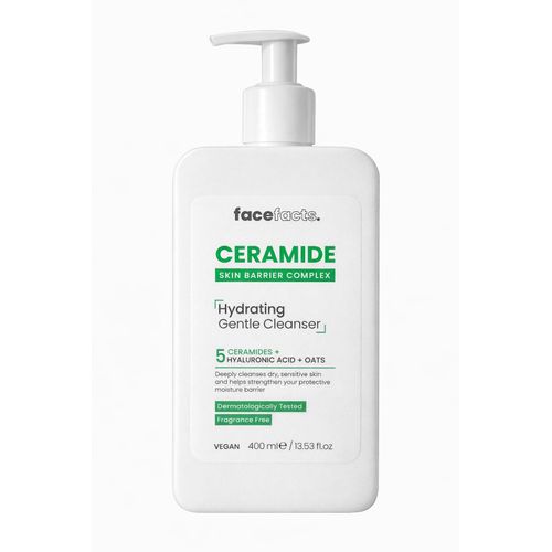 product_image_name-Face Facts-Ceramide Skin Barrier Complex Hydrating Gentle Cleanser – 5 Ceramides + Hyaluronic Acid + Oats – Fragrance Free – Vegan-1