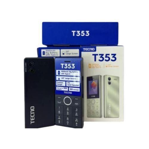 Tecno T353,2.0 Display, FM Loud Speaker,Torch,3000mAh, Black