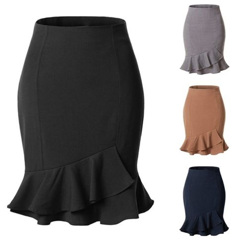Details more than 192 pencil skirt ruffle latest