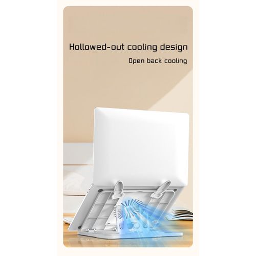 product_image_name-Generic-Portable Laptop Tablet Stand Foldable Rotatable Cooling Stand White-4