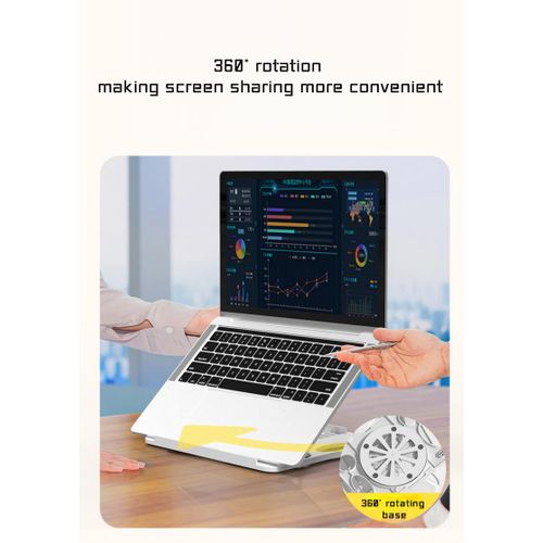 product_image_name-Generic-Portable Laptop Tablet Stand Foldable Rotatable Cooling Stand White-7