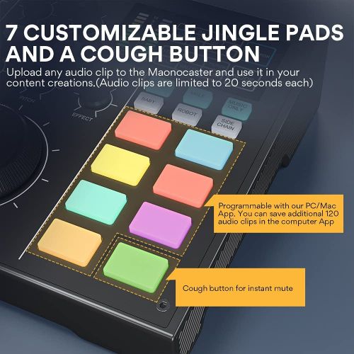 product_image_name-maono-MaonocasterAU- AM100 Audio Interface & Podcast Mixer-5