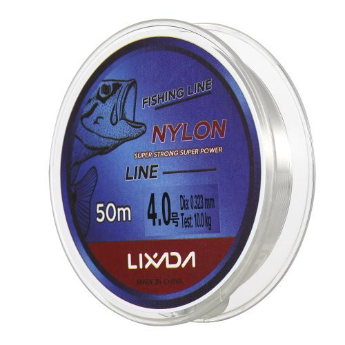 Lixada 50m Fishing Line Thread Clear White Thin Fishing