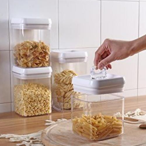 4PCS Airtight Pasta Container, Airtight Food Storage Container Set