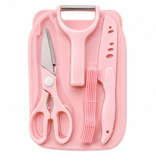 Generic 4-Piece Kitchen Prep Set - Cutting Board, Scissors, Knife & Peeler Kit