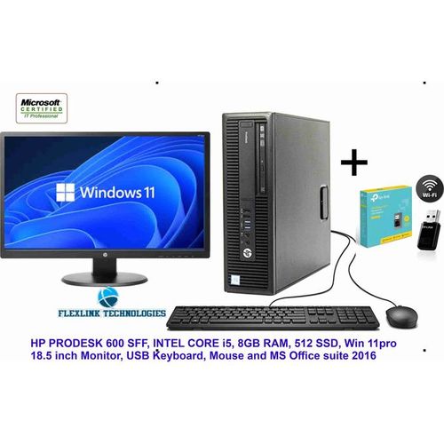 Hp Prodesk 600 Sff Core I5 8GB RAM 512 SSD - Win11pro & Office