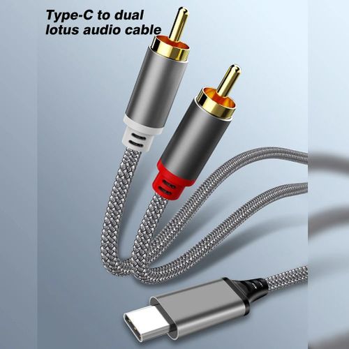 Generic USB C to RCA Audio Cable Type C to 2 RCA Cable for Speaker Amplifier Smartphone - image 2