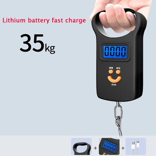 Generic Usb Charge 50kg 10g Sea Fishing Scale Digital Weighing Electronic  Balance Suitcase Luggage Bag Portable Hanging Scale For Travel