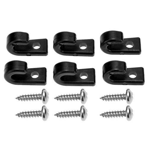 Generic 6pcs Nylon J-hooks For Kayaks Canoes Or Boats With Screws