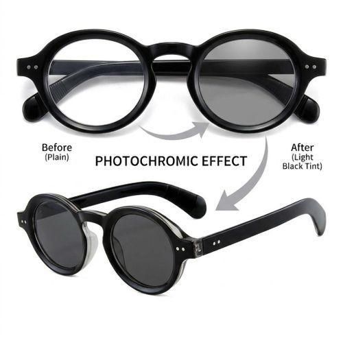 ONIBENZ Versa-Vision Adaptive Photochromic & Anti-Blue Light Unisex Computer Glasses - Round Black - image 2