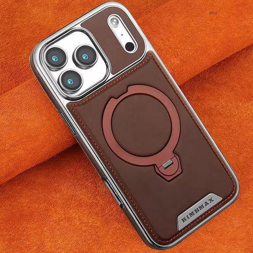 Generic Magnetic For IPhone 17 Pro Max Leather Case With Magsafe & Ring Stand