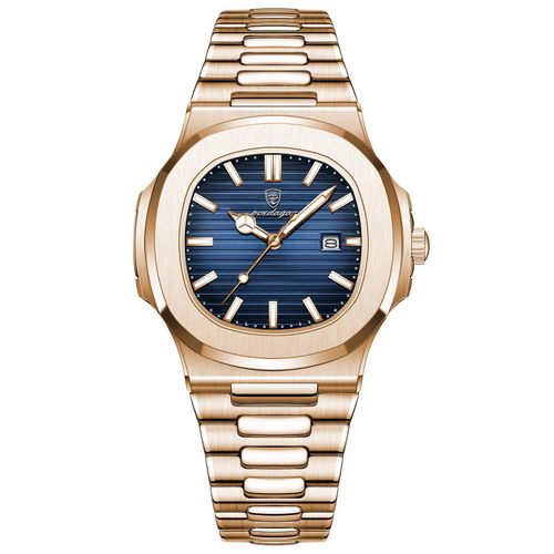 product_image_name-Fashion-POEDAGAR 613  Men's Wristwatch  Business Gold Blue-1