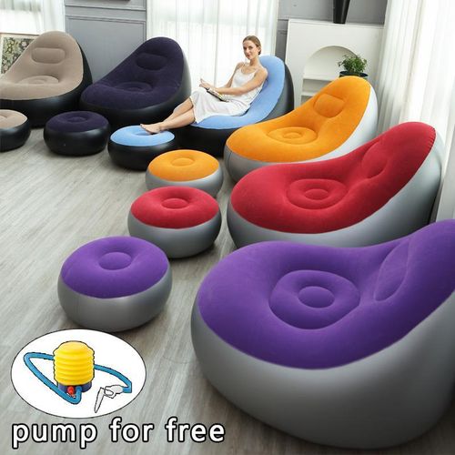 product_image_name-Generic-Inflatable Sofa and Footrest with Free Pump- Navy-8