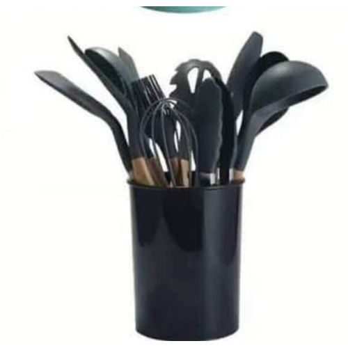 product_image_name-Generic-12 PCS Silicon Non-Stick Cooking Spoon Set-1